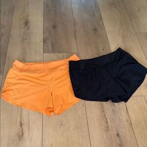 Women's Orange and Black Shorts